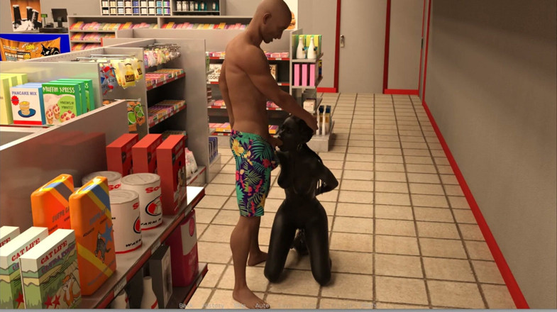 XXX Games Bunk: ATM Adventures- 5 - Gameplay - Roleplay - Ebony Shop Clerk with Anal Plug,...
