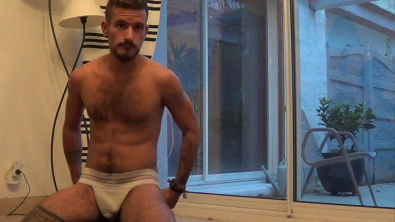 Hot bareback session studio: Slut Creampied by His Friend Big Dick