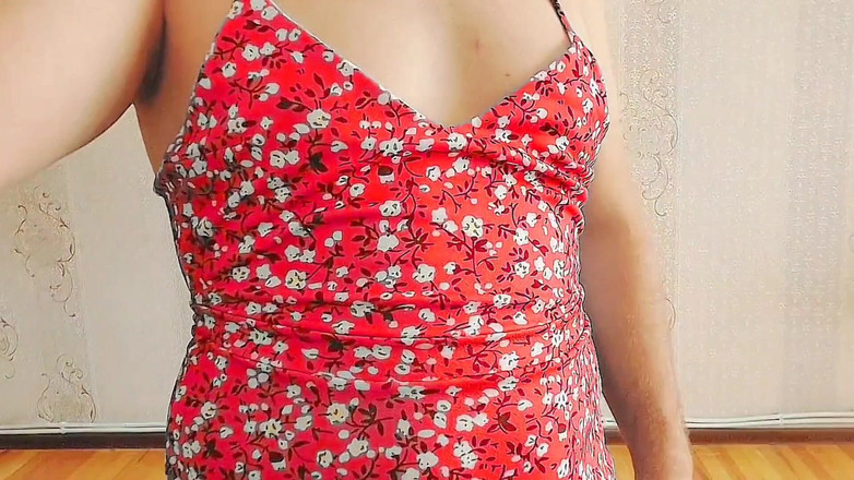 Kitty_Cross: Sissy zieht sich langsam im pastellfarbenen schlafzimmer an