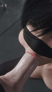 Yuffie Final Fantasy 7 - 젖은 조잡한 오럴 서비스 [마스크 버전 4K만]