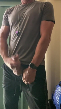 Jockdad87 Shoots a Load of Cum All Over the Equipment Closet
