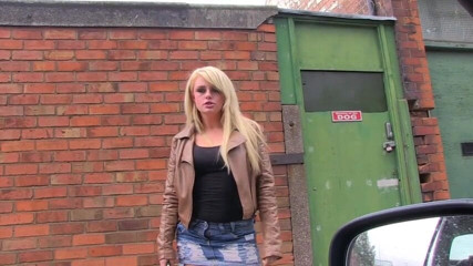 Toy Sluts: Blonde babe masturbating in car and pissing outdoors
