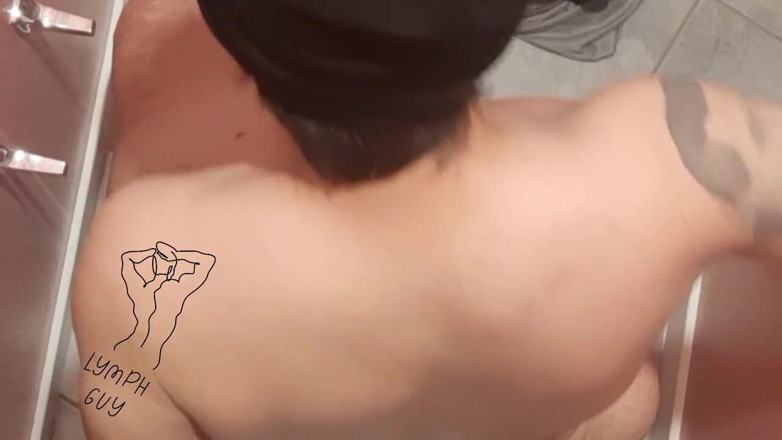 Lymph Guy: Disabled Sneaks off to Cum