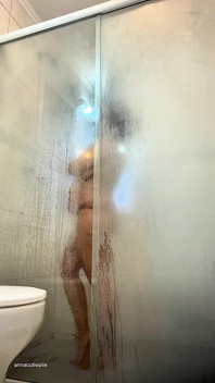 BBW Ebony Shower Tease Showing Big Ass and Big Boobs Naked