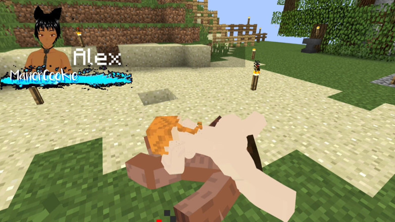 Manor Cookie: Minecraftのジェニーモッドファップクラフトは筋肉質の継母アレックスで、彼女のお尻は巨大です