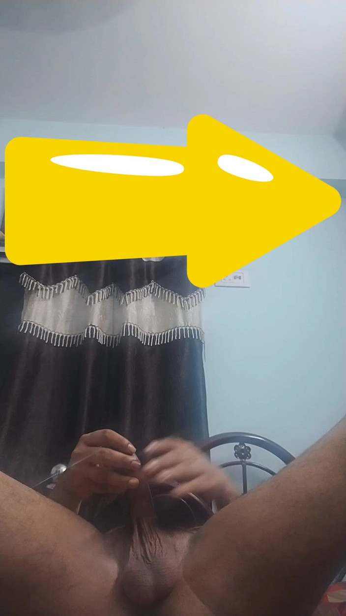 Ronit: Indian Smart Young Boy's Dick Not Erected Try to Erection