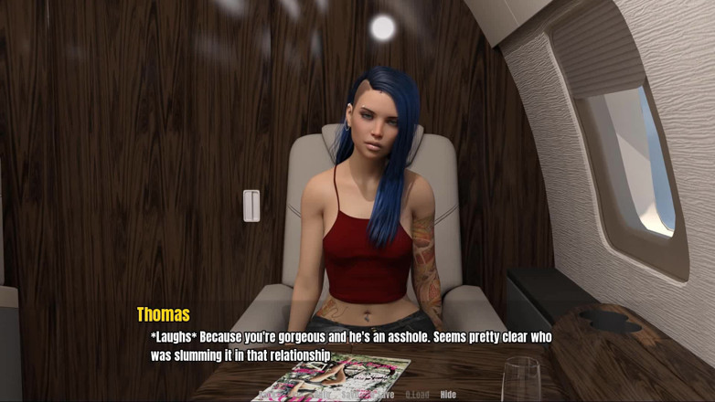 Dirty GamesXxX: 할머니 집: 괴물 자지를 가진 남자가 비행기 ep.1에서 섹시한 소녀를 따먹어