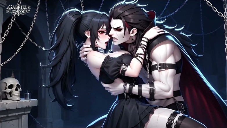 Gabriel de Lioncourt AI: Goth Girl Terikat oleh Vampire Lord - Hentai raksasa BDSM 1