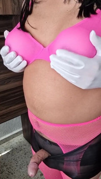 Nylon underkläder nöje uppifrån