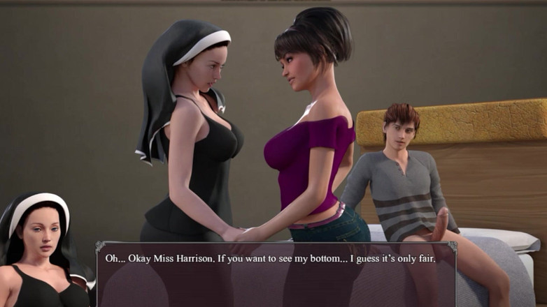 NaughtyPlayz: 섹시한 수녀와 함께하는 밀프 쓰리섬