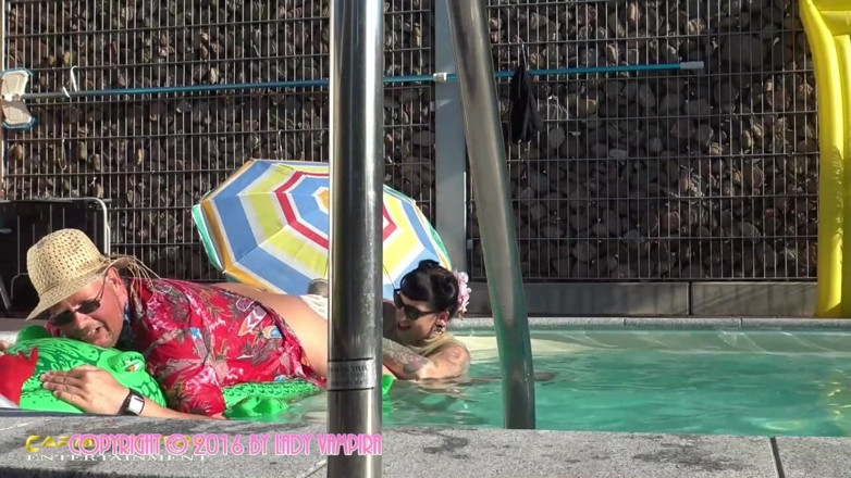 Domina Lady Vampira - SM Studio Femdom Empire: Carmen Rivera &amp; Lady Vampira are celebrating a pool party with...