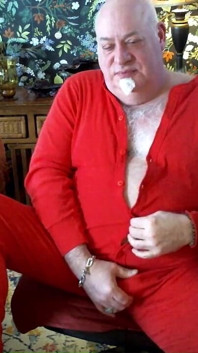 Beardaddychub Jerks and Cums on Cam in a Union Suit!