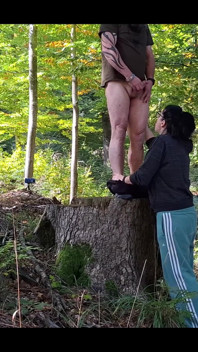 Mature Amateur Wife Sucks and Fucks Outdoor with Facial Cum