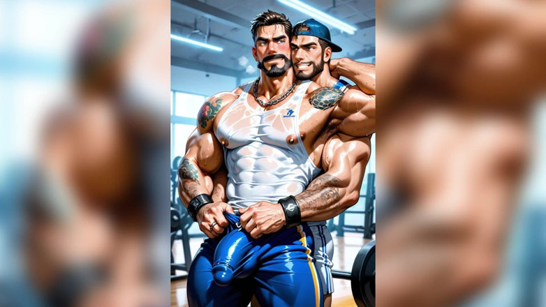 Office boy: Gym, gay, sodomie, éjaculation