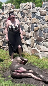 Humiliation with a Dirty Pig in the Mud