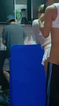 Femboy Gets Fucked Behind Her Boyfriend's Back in the Kitchen