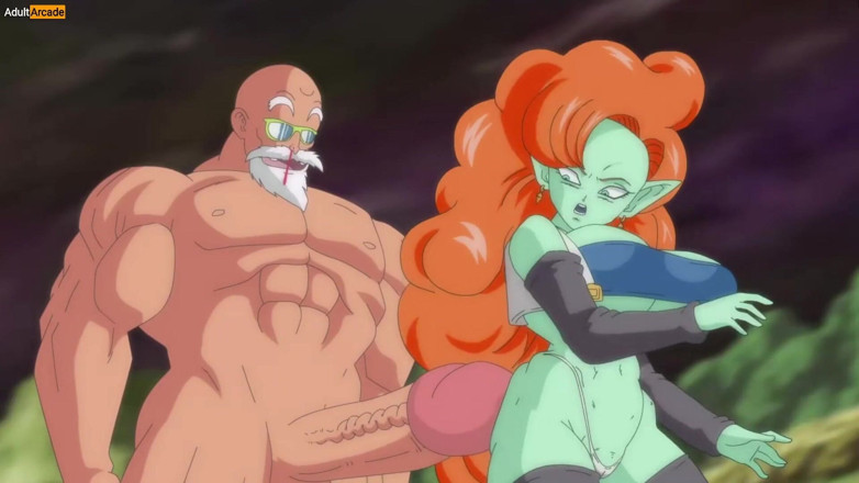 LewdArcade: Dragon Boll Zanj paroduje sexuální hru - super děvka z turnaj 02...