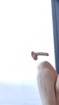 Toy Play - dildo am fenster - blowjob