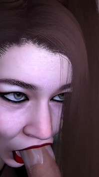 ダブルフェラチオによる2つの厚い成熟したアジアの熟女:3Dポルノ