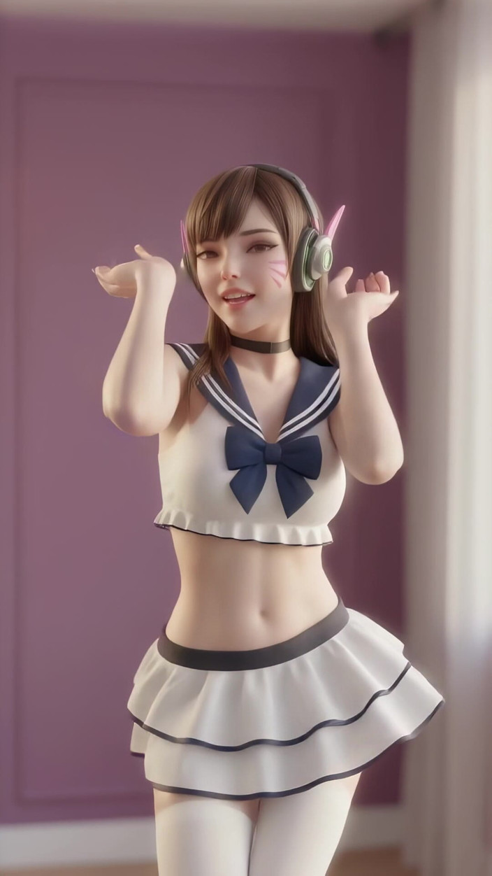 3D-Hentai Games: La danse pétillante de D.va (girls' Generation - Gee)