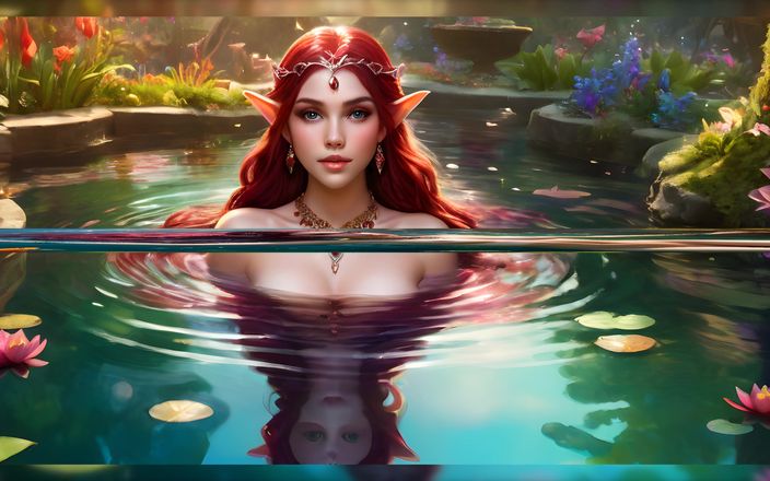 AI Girls: Piękne elfki w stawie wodnym