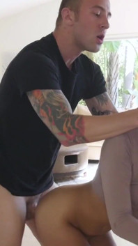Horny stepsiblings fuck around with stepmom in the room