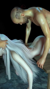 Schönheit xiao yi xian tief in den hals - 3d-animation