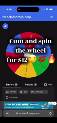 Let’s play spin the wheel of cumming for quay 