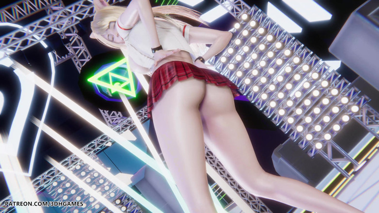 3D-Hentai Games: Aku ren - pantat - ahri striptis seksi