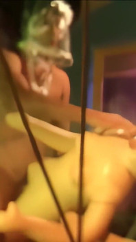 Busty Blonde Fucked by Two Big Cocks