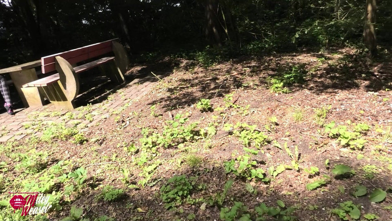 Miley Weasel: Ateşli sarışın kaltak açık havada arabada sikiliyor!!