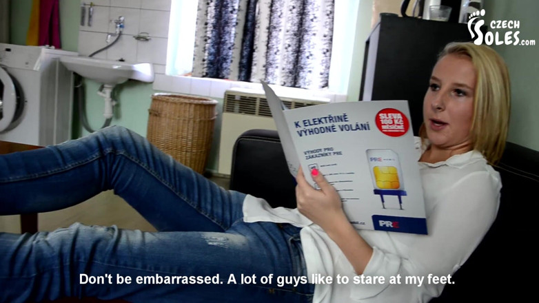 Czech Soles - foot fetish content: Saleswoman foot control