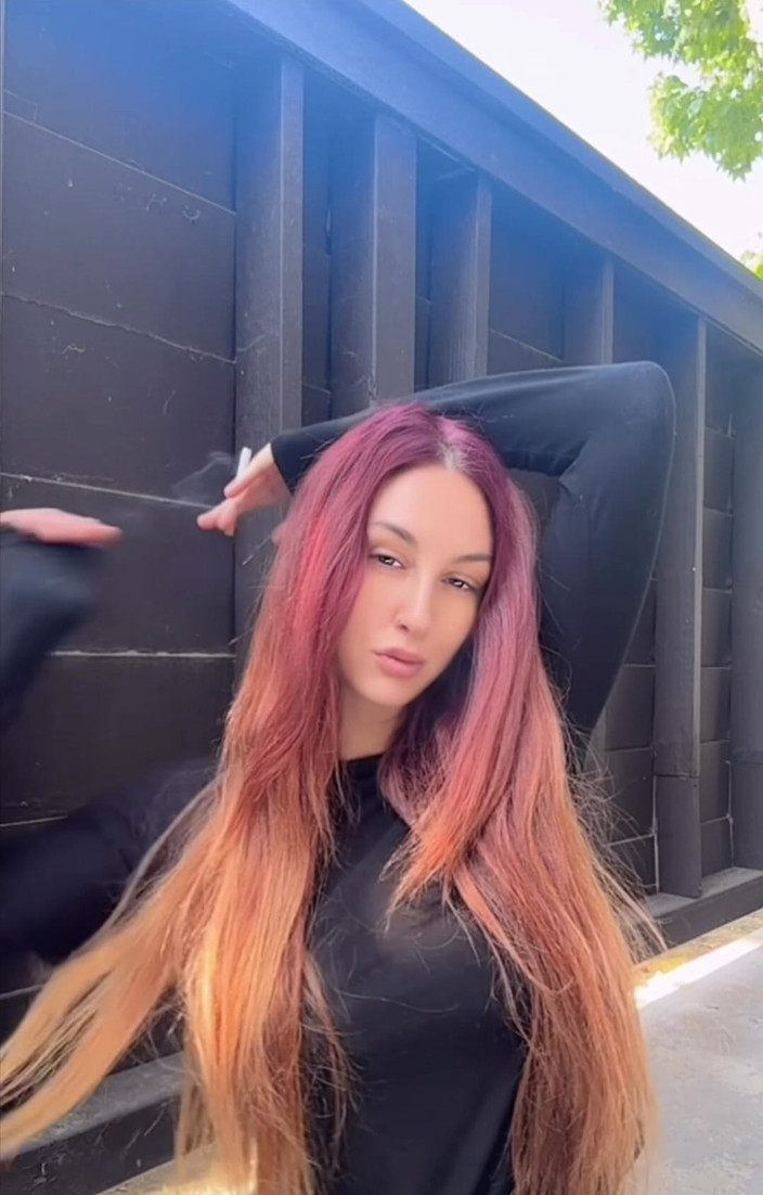 Artemisia Love: Smoking Outdoor Along Hair Fetish and Boobs Flash