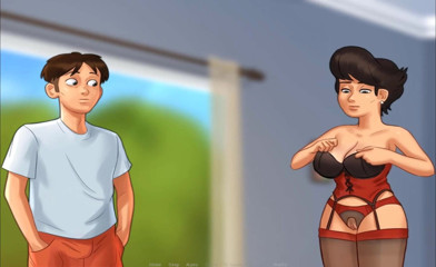 Hentai World: Saga de verano - Helen y fetiche de corsé rojo