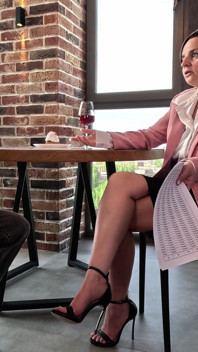 Femdom Lady Boss. a Filthy Pig Worships Her Feet and Eats off the Floor