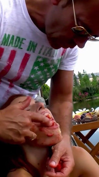 Psycho Nastolatka Dzikie Na Zewnątrz Gangbang Jebanie Fest