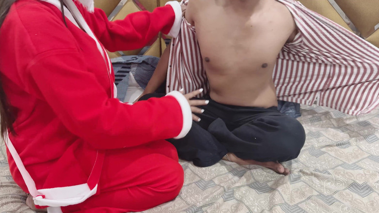 Hornycouple149: Heißes desi heißes indisches paar hat am weihnachtstag hardcore-sex