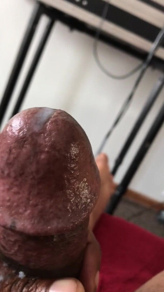 Harrypalms68: Red Towel Effect with Cum