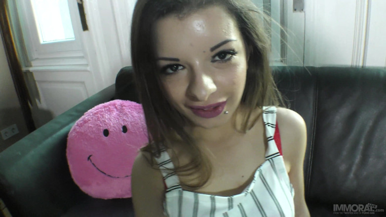 Immoral Live: Stepfather and stepson pick up party girl Mary Jane outside...