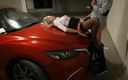 Love angels from hell: Amatörsex på huven på en bil i ett underjordiskt garage