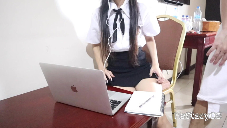 MsStacy08: 18yo Pinay Student Gets Fucked by Stepdad During Online Class
