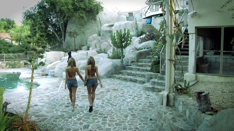 Xtime Network: Two blonde chicks share one cock outdoors