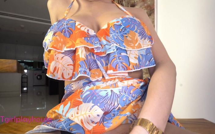TGIRLPLAYHOUSE: Big Boob Asian Tgirl Takes BBC Anal