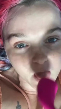 Licking and Sucking My Lush Clean After Masturbating with It;)