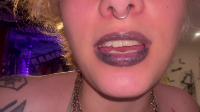 Glitterqueen1999: Тур в рот готическая девушка Uvula, миндалины, зубы языком