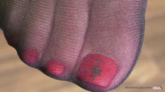 Mistress Legs: 只是尼龙脚趾和脚底特写