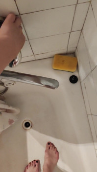Im badezimmer