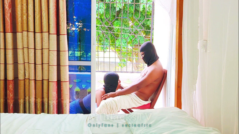 Sexieafric: Hot Passionate Balcony Sex Almost Got Caught