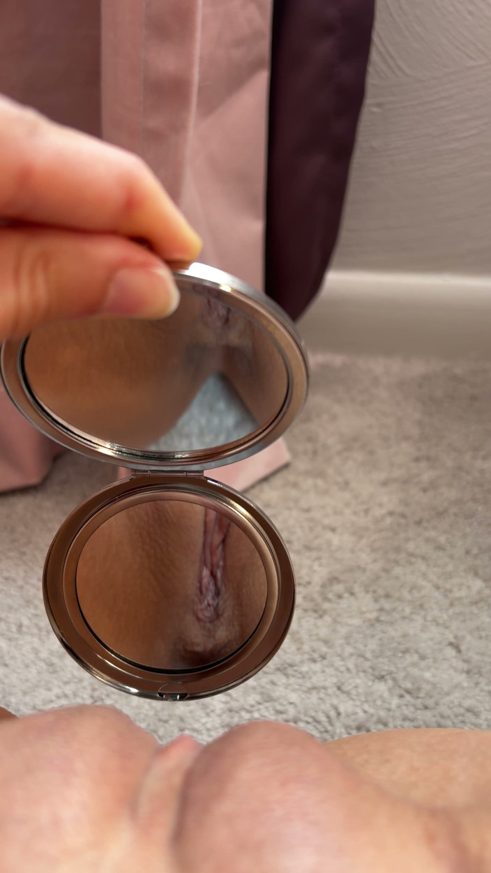 Ms_Emmy_Lynn: Close-up Shaved Pussy and Asshole My POV with Mirrors