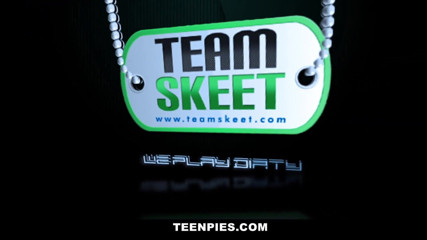 Team Skeet: Tiny blonde teen babysitter creampie
